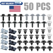 50Pcs Clips Under Engine Bumper Screws Retainer Rivets Fastener For Toyota Lexus
