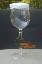 Milon Townsend Mermaid Glass Goblet Mint Condition