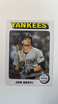 2024 Topps Heritage High Number Jon Berti #655 White Border Yankees