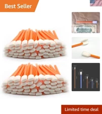 200-Pack Foam Cleaning Swabs for Electronics and Optical Equipment - Lint-Free
