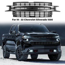 For 19-21 Chevy Silverado 1500 Matte Black Front Bumper Hood Mesh Grille Grill For 19-21 Chevy Silverado 1500 Matte Black Front Bumper Hood Mesh Grille Grill