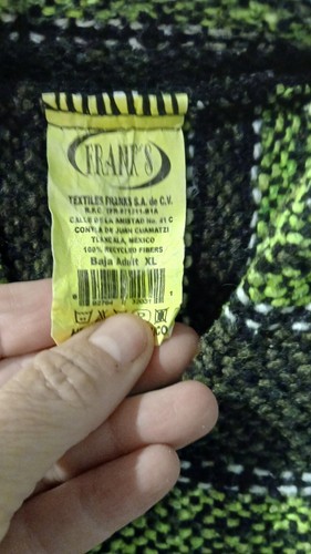 Vintage Franks Baja Hoodie Mens Textile Sweater Aztec Long Sleeve Size XL - Picture 5 of 5