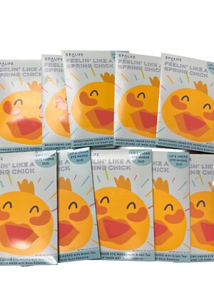 10 Pack Spa life Feeling Like A Spring Chick Lip And Under Eye Mask Duo .21 oz