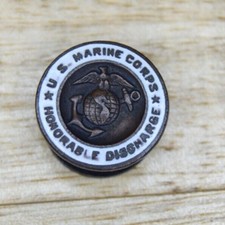 Uber Rare Numbered pre WWI USMC Honorable Discharge Service Lapel Pin EGA