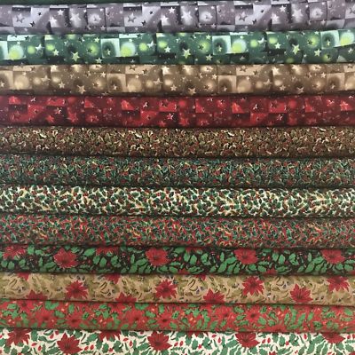 Vintage Weihnachtsdesign 100 % Baumwolle Stoff FQ Handwerk Steppen Patchwork 