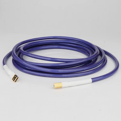 8mm 6N OCC Copper USB A to B Cable Silver Plated PE Cord for Phone Amplifter/CD - Picture 8 of 14