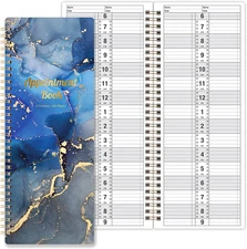 Poluma - Salon Appointment Book, 11.5 X 4.7 Inches, 2 Columns, 6 AM - 9 PM, Twin
