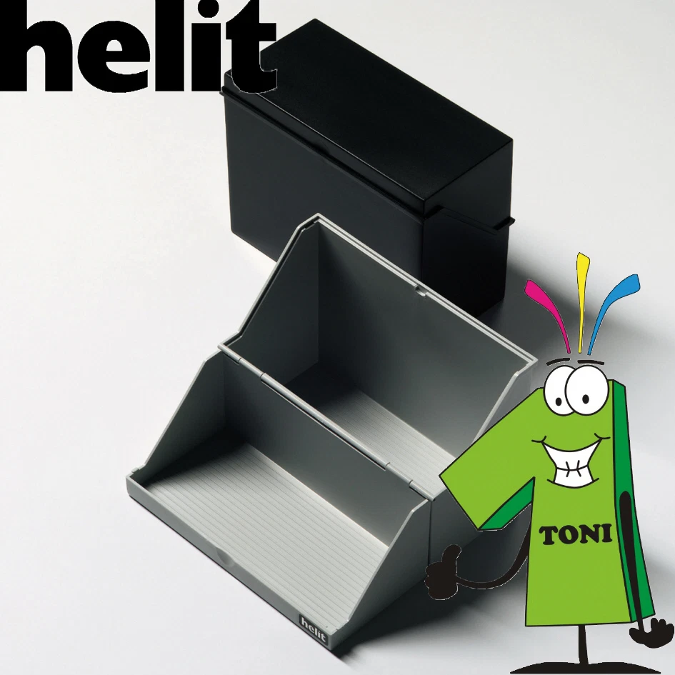 Helit Karteikasten A5 quer 500 Karten , Lernkartei Karteibox Kleinkartei