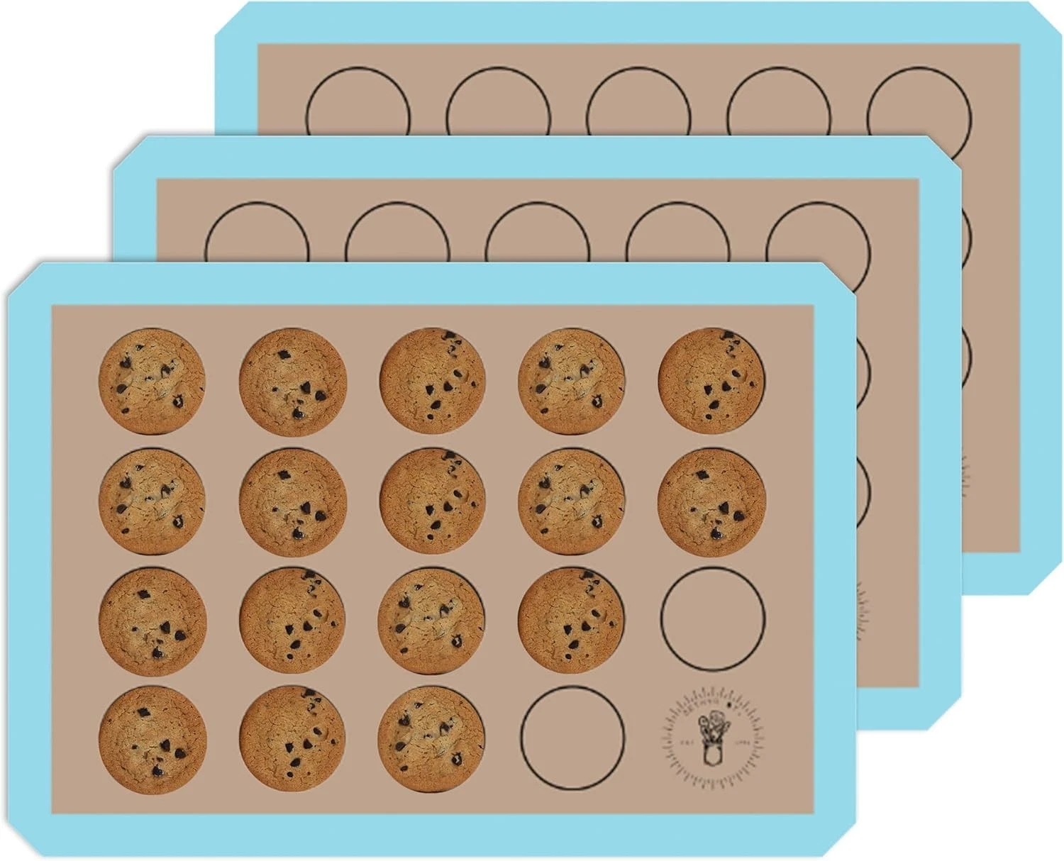 Silicone Baking Mats Cookies 3/4 Baking mat size 3 Pack Non-Stick Food Safe Oven
Opens in a new wind