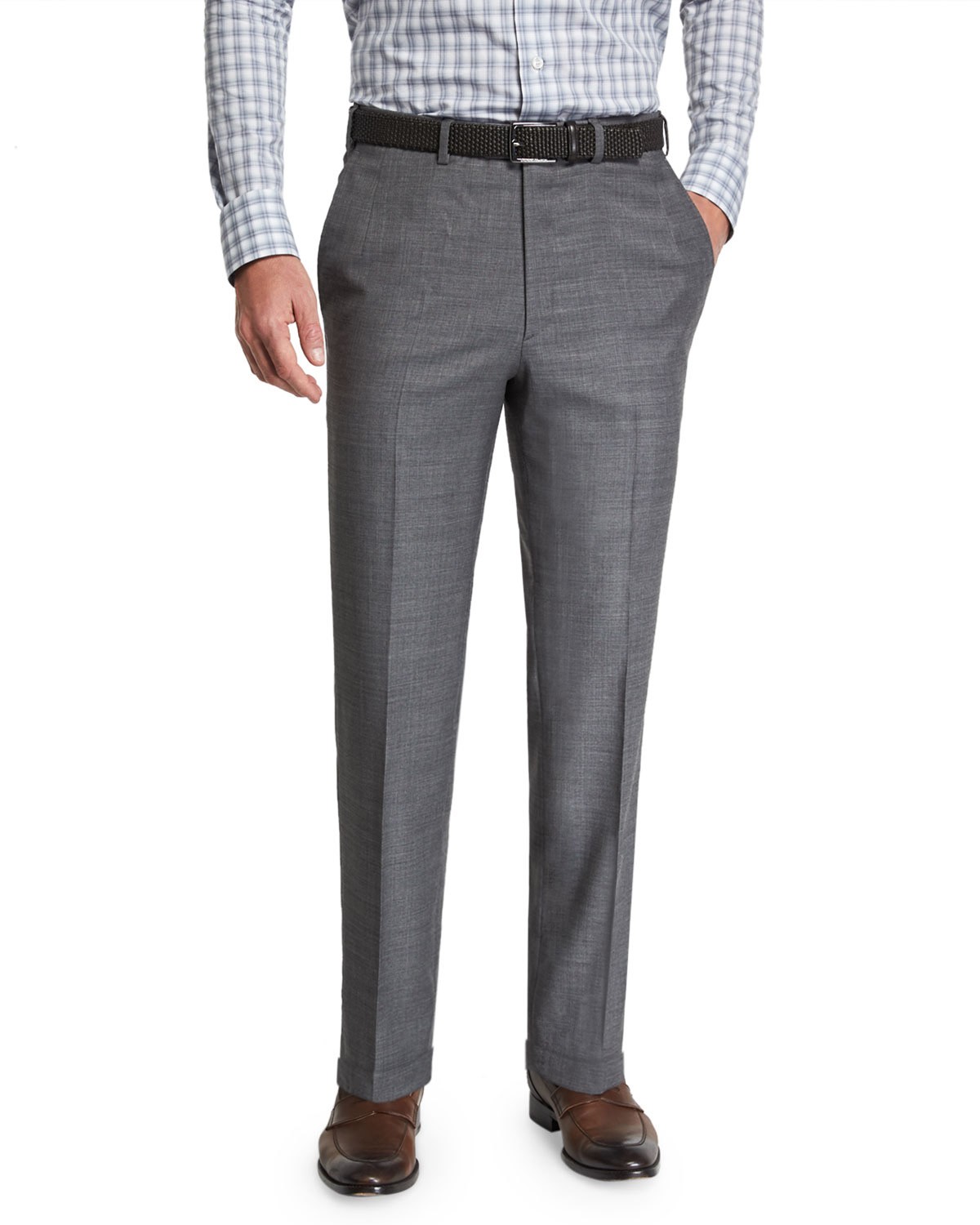 Мужские шерстяные брюки Nailhead от Private Label 42 ЧерныйБелый - Сделано в Италии 13190₽