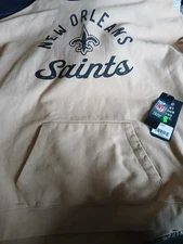 NWT Men’s 2XL New Orleans Saints  ‘47 BRAND Dusted Khaki Hoodie 