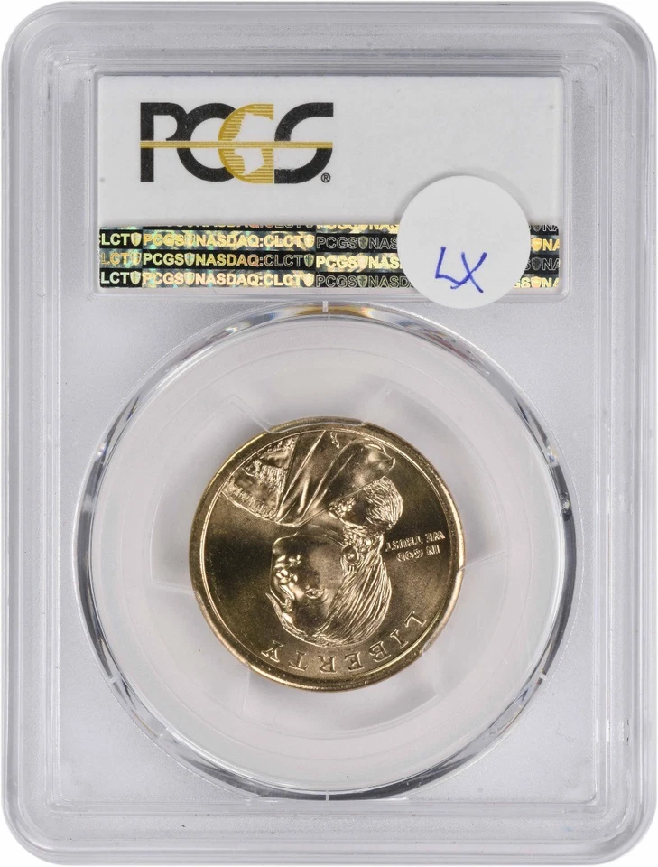 (2009) Dólar Sacagawea letras borde faltante MS67 PCGS Foto 2 de 2