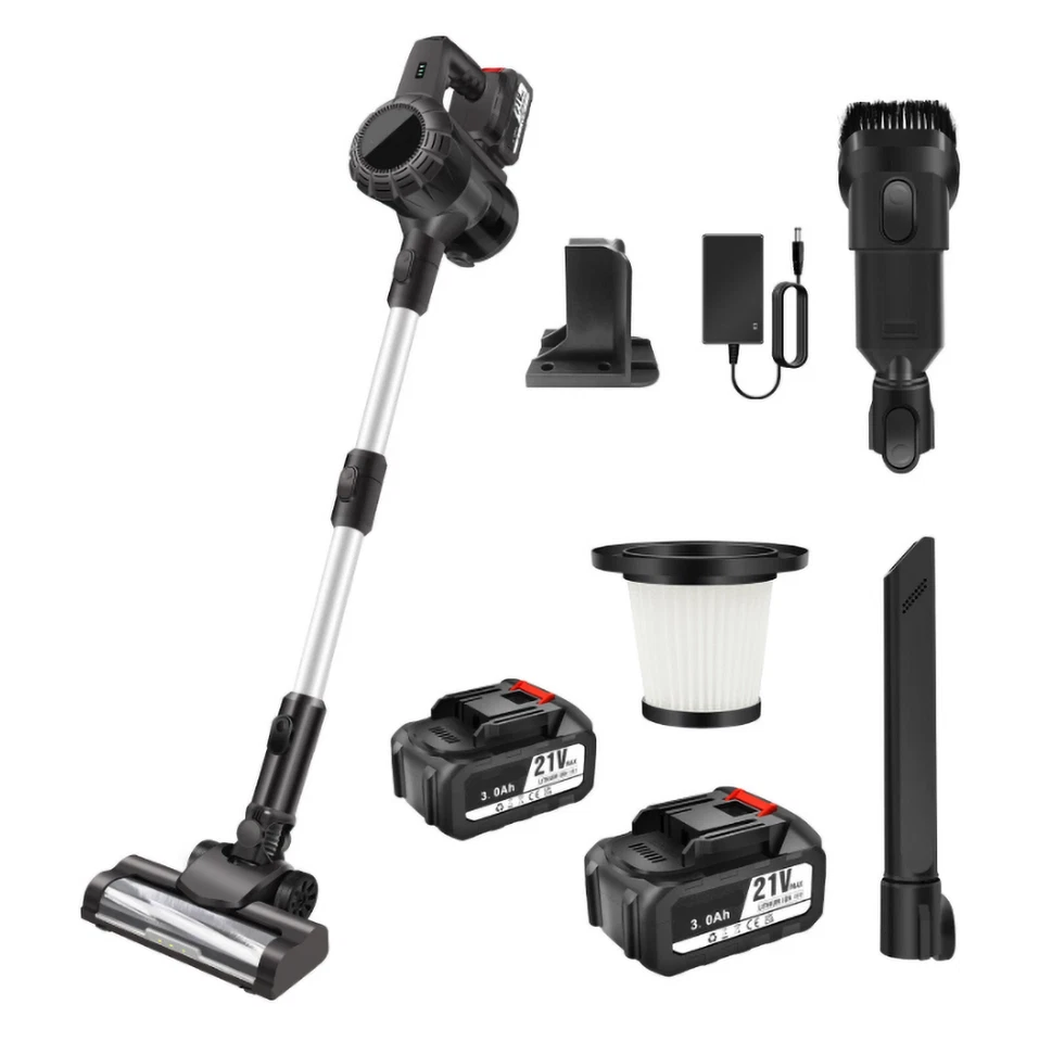 6-in-1 6000W 2 Akku Staubsauger Upright Kabelloser Handstaubsauger 30000Pa DE - Bild 3 von 4