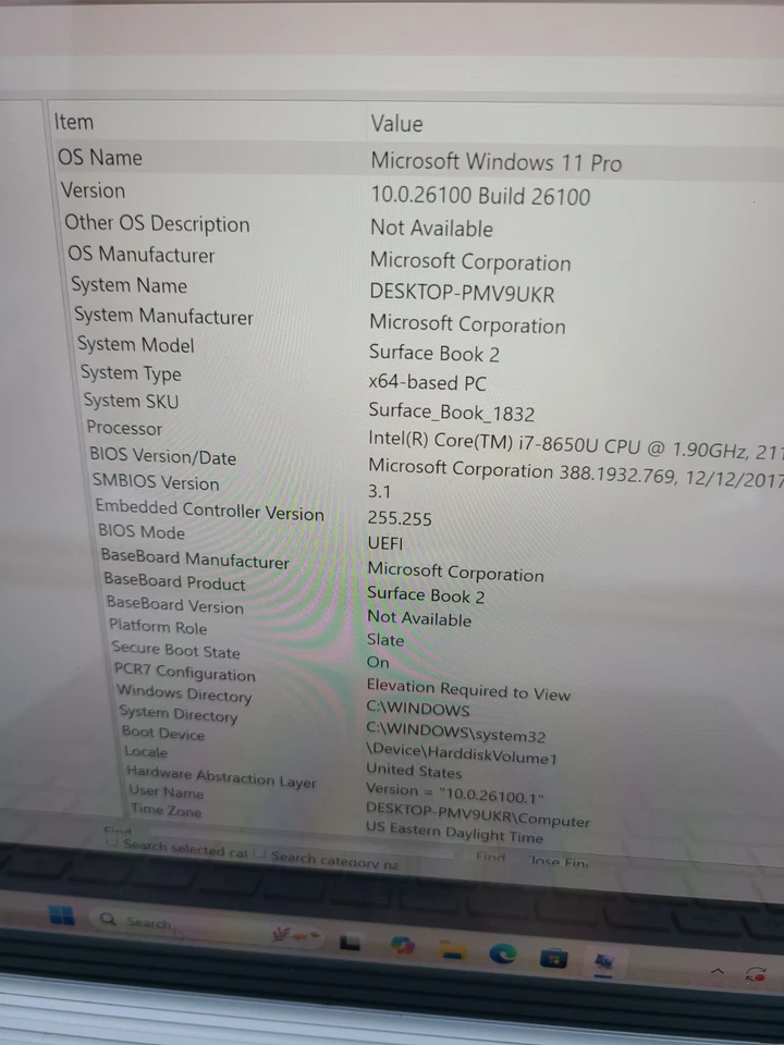 Microsoft Surface Book 2 i7-8650U 1,9GHz 8GB Ram 256GB SSD Win 11 PRO GTX 1050 - Bild 2 von 4