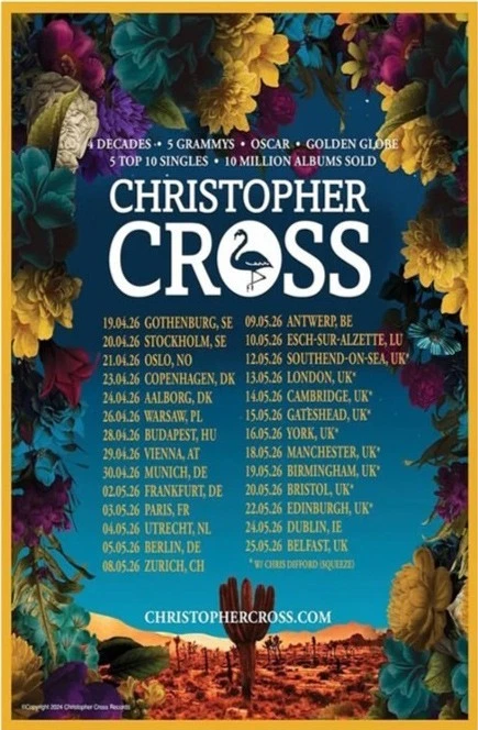 Christopher Cross Event Tour 2026 Poster