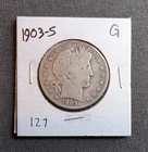 1903-S 50C Barber Half Dollar - 90% Silver - Nice Album Filler - Good
