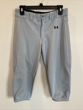 Under Armour Youth Xl Softball Pants Gray Knickers Heat Gear