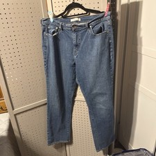 Levi's 505 Womens sz 16 Jeans Blue Denim Medium Wash Straight Leg Mid Rise  46 