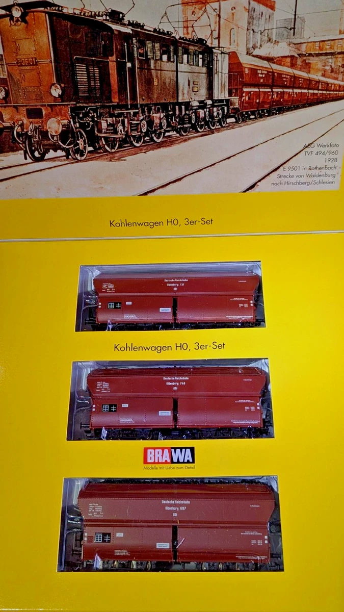 BRAWA 48572 - Set De 2 Wagons Couverts Type Fc FS Italie - Échelle HO 1:87 - Neuf Peint