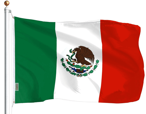 Bandera de México Poliéster Impreso 100D 3x5 Pies Bandera de México - Imagen 1 de 6
