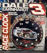 Dale Earnhardt #3 - Wall Clock with Race Sounds - New In Box TB