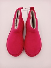Old Navy Boots Girls Size 12 Pink Shearling Style Faux Suede Ankle Winter