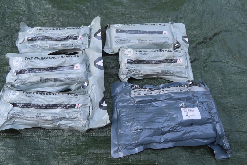USGI TRAUMA BANDAGE FCP09 8" 6656 1 (EXP 2027) PLUS FCP02 6" (EXP 2032) 5