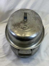 Vintage Aluminum 16x10x4 Vented Roasting Pan With Lid