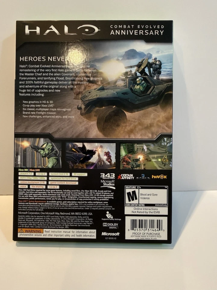 Lote De 5 Juegos Halo Xbox 360 - Aniversario, Halo 3, Halo 3 ODST, Halo 4, Reach Foto 4 de 4