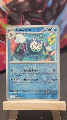 Poliwrath 062/165 Reverse Holo MEW SV: Scarlet & Violet 151 Uncommon NM-MP