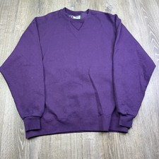 Vintage Russell Athletic Mens Purple Crew Neck USA Made Fleece Sweatshirt Size M