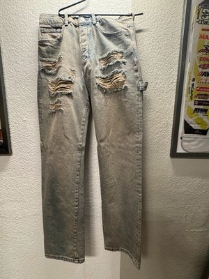Peso Jeans Grau/Grün Gr. M