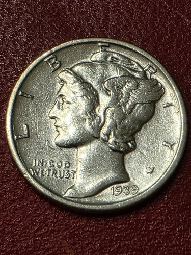 1939-P  Mercury 90% SILVER  Dime  Extra Fine  Condition / HIGH GRADE SILVER COIN