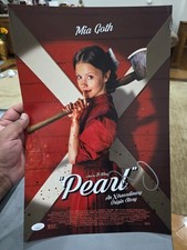 Mia Goth Signed 12x18 Photo Pearl  coa jsa