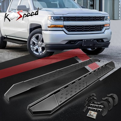 Pair 6 Inch Chrome Stainless Running Boards Side Step Bars Compatible With 07 19 Chevy Silverado Gmc Sierra Extended Cab