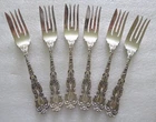 1894 Gorham Art Nouveau Sterling Imperial Chrysanthemum 7" Dinner Pie Fork 43.1g