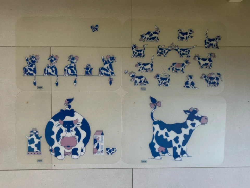 4x Tisch-Sets - abwischbar - Motiv Kühe - von TCM **super & NEU**