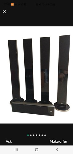 JBL 5-Piece Home Theater Speaker System Black, Cinema Surround Sound