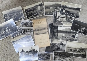 1945 WWII Lucerne SWITZERLAND Photo Postcards Set