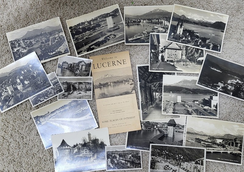 1945 WWII Lucerne SWITZERLAND Photo Postcards Set