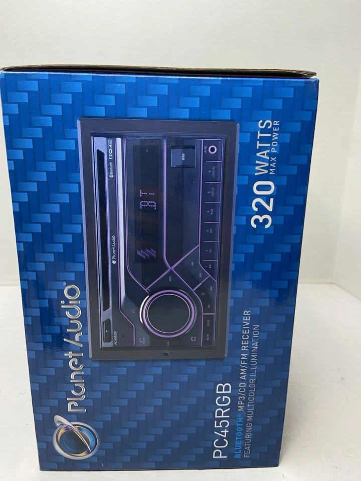 Planet Audio PC45RGB BLUETOOTH® MP3/CD AM/FM RECEIVER 320 WATTS NEW OPEN BOX - Image 2 of 4