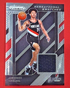 ~ 2018-19 Prizm ANFERNEE SIMONS Sensational Swatches #62 Rookie RC  ~