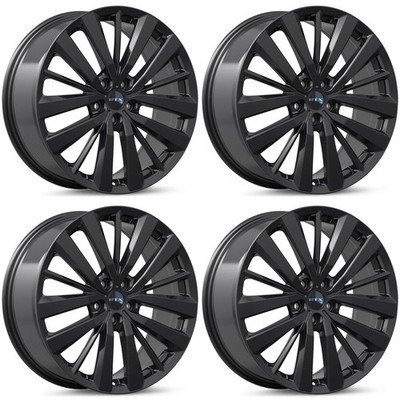 (Set of 4) NI02 Gloss Black Alloy 20x8 5x114.3 (5x4.5) +45mm 20inch 7B8D Genuine