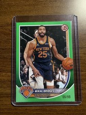 2025-2026 Bowman Basketball Mikal Bridges Green Paper 06/99 Knicks