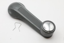 Window Crank Lever Handle Gray W Aluminum Cover For 84-00 Honda Civic