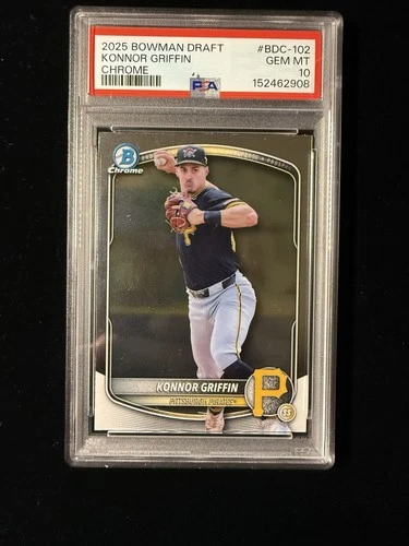 2025 Bowman Draft #BDC-102 Konnor Griffin Chrome PSA 10 Gem Mint Pirates
