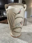 Vintage Antique Weller Bonita Pottery Vase Art Deco Floral Flowers Painted