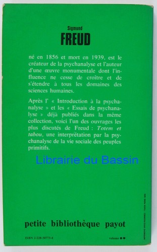 Totem et tabou Sigmund Freud 1980 - Picture 2 of 2