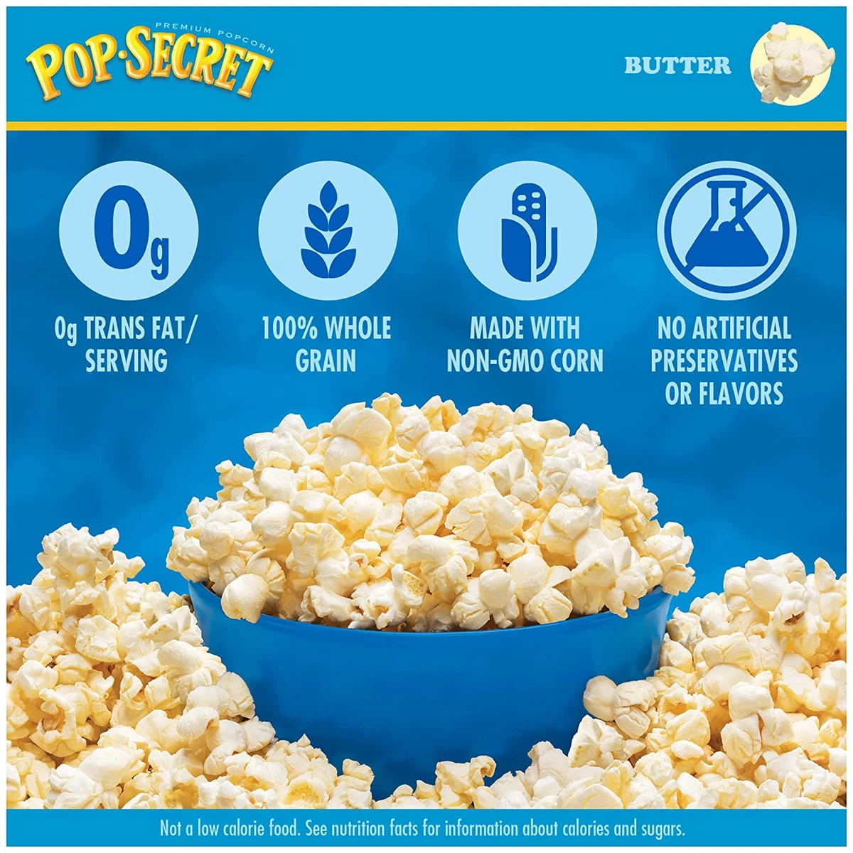 Popcorn calories microwave deals