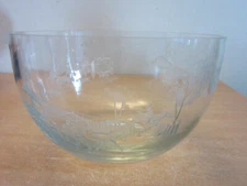 Milon Townsend glass 1994 #9/150 signed 12" centerpiece crystal bowl HUNT SCENE